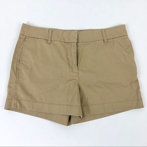 J Crew Stretch Chino Shorts in Khaki Sz 8
